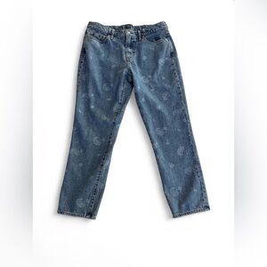 Women’s Vintage Style GAP Paisley Medium Wash Girlfriend Mom Jeans Size 28